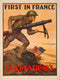 First In France | Go Over the top with the Marines | Vintage Poster