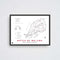 battle of iwo jima map wall art print