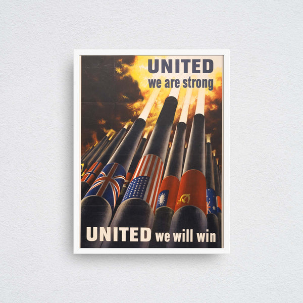 united we will win poster wall art print framed